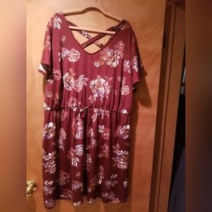 Maurices Dress, Maroon, size 3